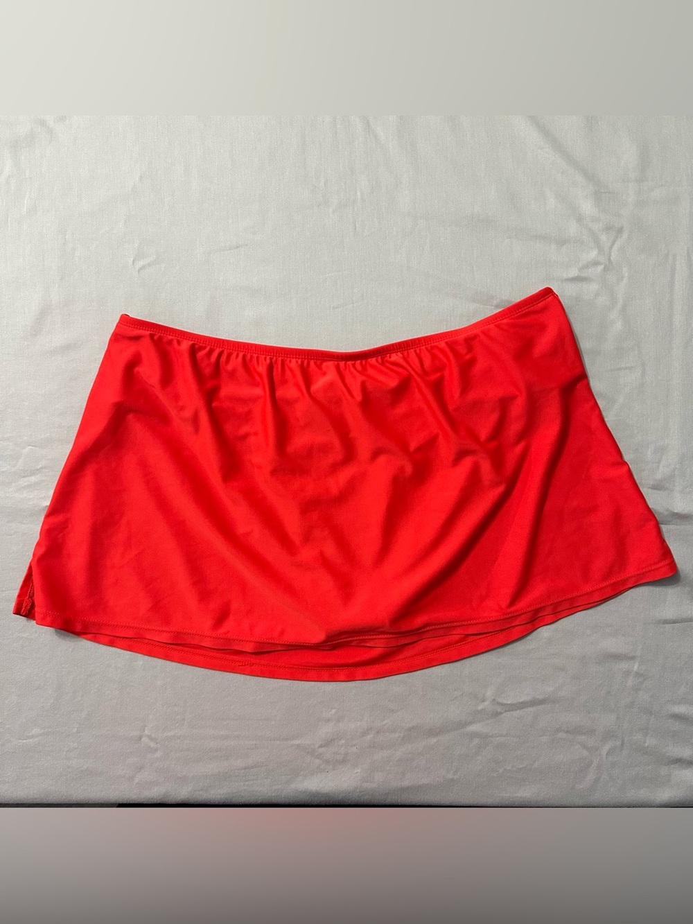 Catalina Tankini Swimsuit Set Large 12 14 Orange Tiered Ruffle Top Skirtini Swim - Picture 4 of 14